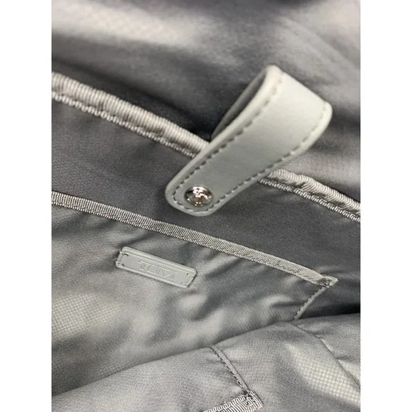 TUMI Nylon Tote Bag Laptop Travel Bag Gray Double Handles Zip Pockets Women's L - Picture 6 of 13